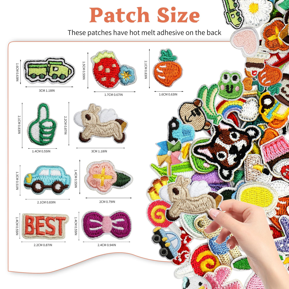 Acrebow 67 Pcs Small Iron On Patches Random Assorted Embroidered Applique Sew On Mini Cartoon Patches for Kids Clothes Fabric Crafts Clothing Jeans Hats Jackets Backpacks Bags for Children Toddler