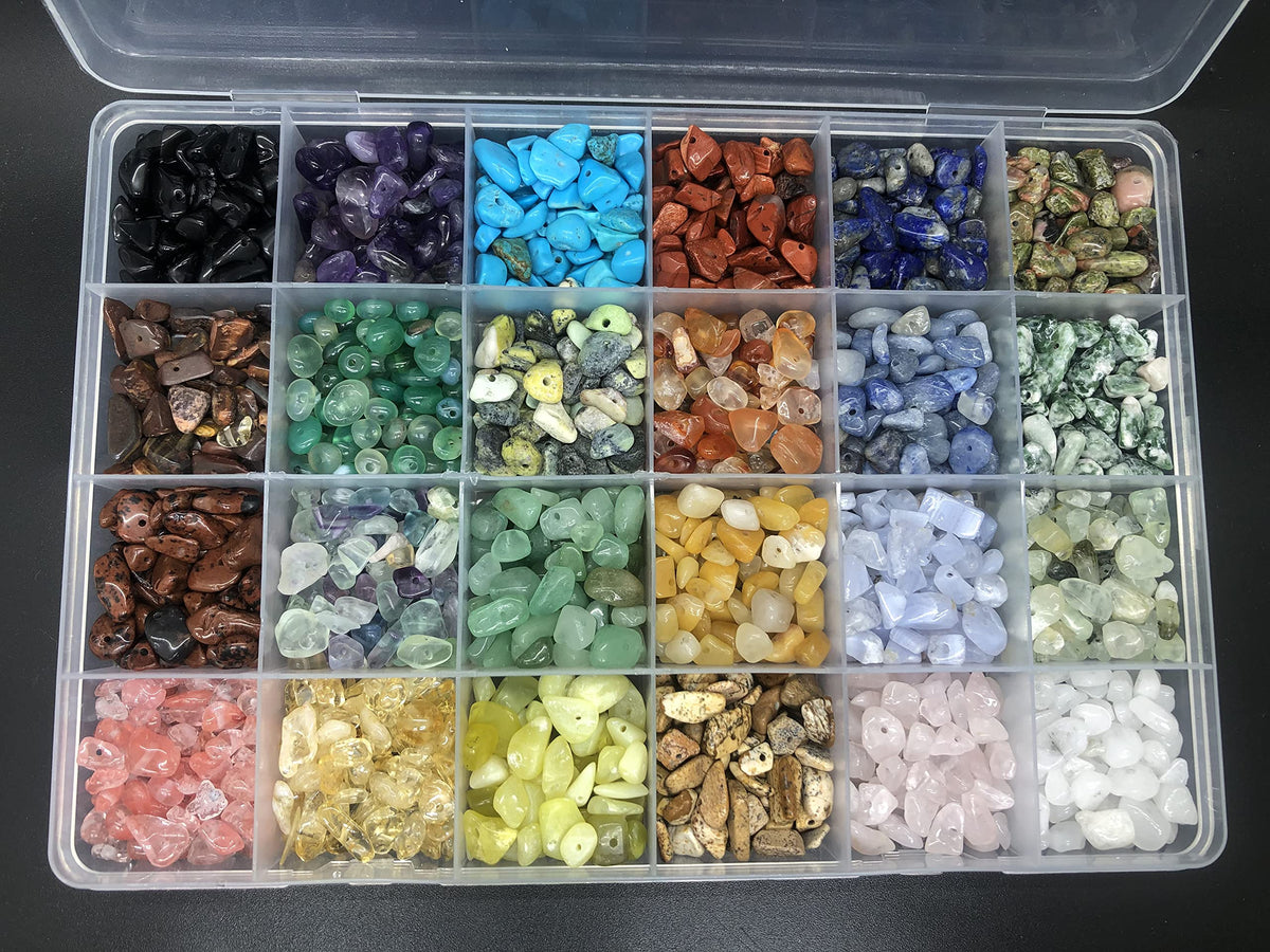 Gemstone Beads Natural Irregular Shaped Stone Chips Crystal Energy Healing Power for Jewelry Making(24 Material)