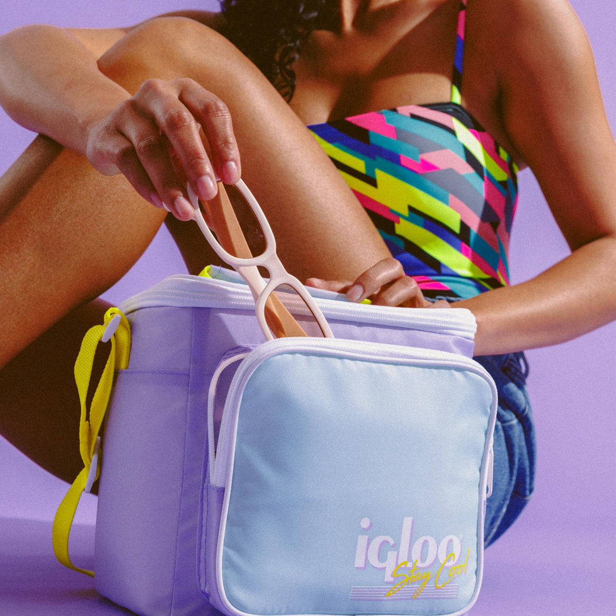 Igloo Lilac Breeze Retro Square Lunch Bag