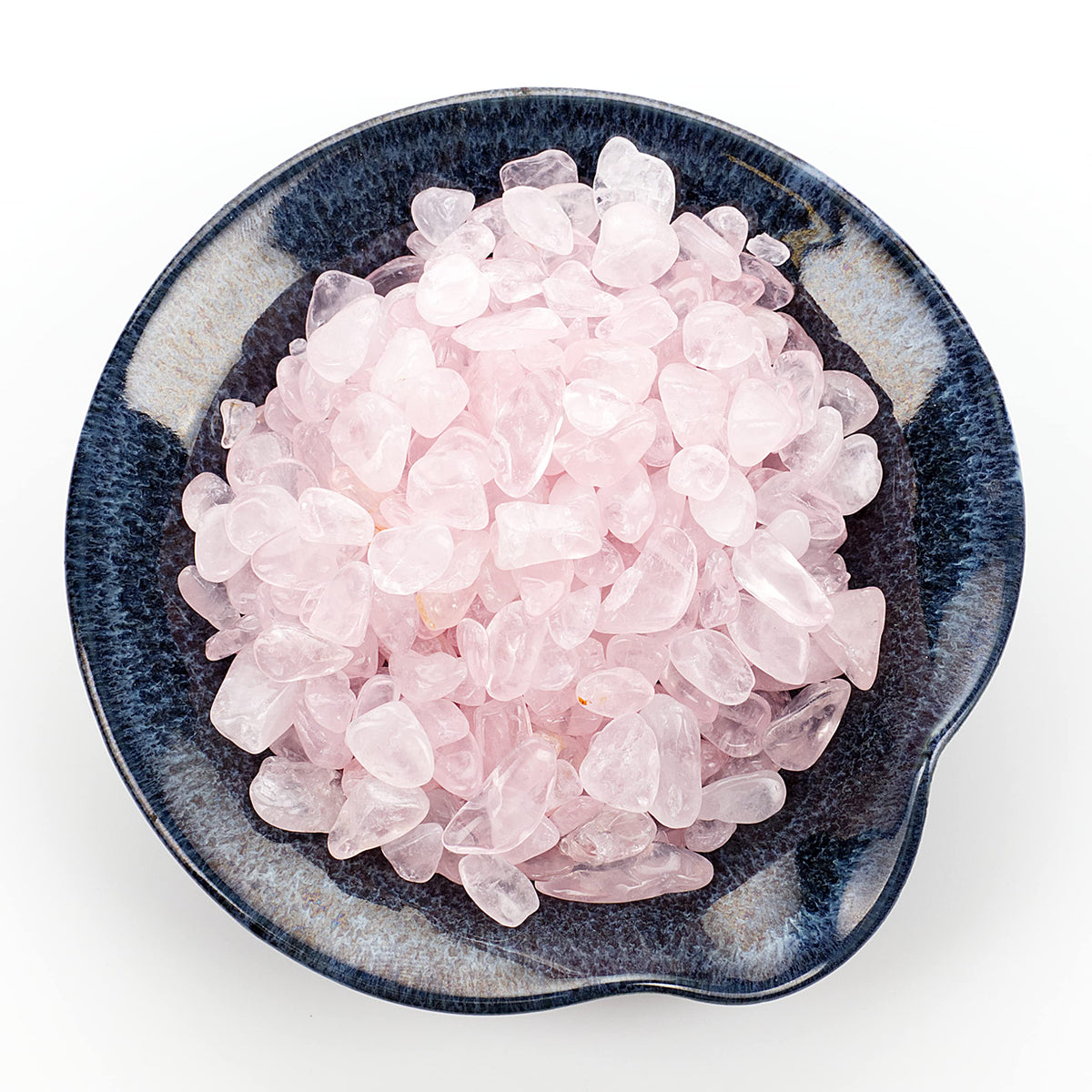 Cherry Tree Collection 1/2 Pound Polished Tumbled Gemstone Chips, Pebbles, Crystal Chips Bulk for Jewelry Making, Healing, Plants, Succulents, Aquariums, Decoration, Chakra (Rose Quartz-L)