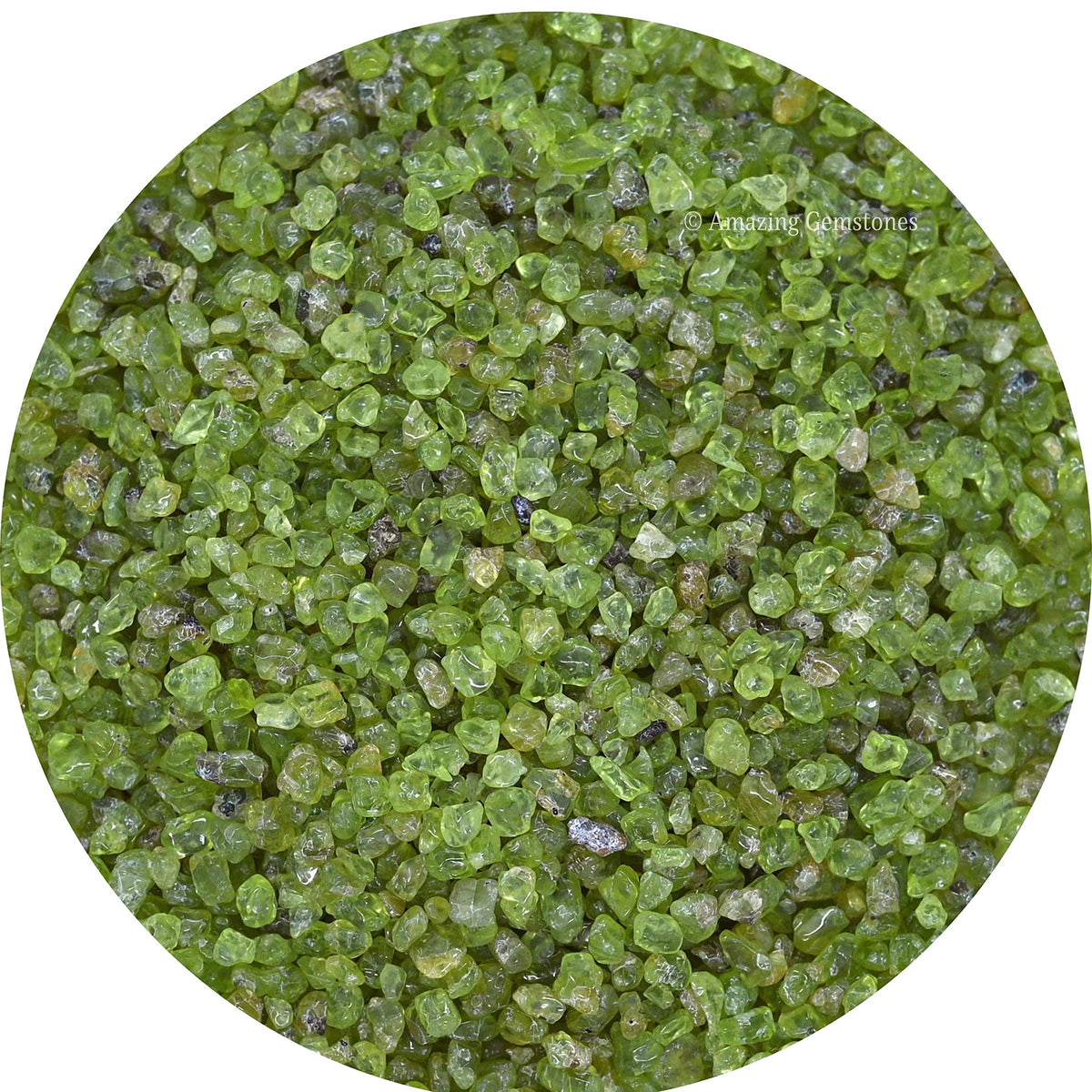 Amazing Gemstone Peridot Crystal Chips & Tiny Crystals - Aquarium Gravel Rocks for Fish Tank Decoration (Natural AAA Grade Gemstones)