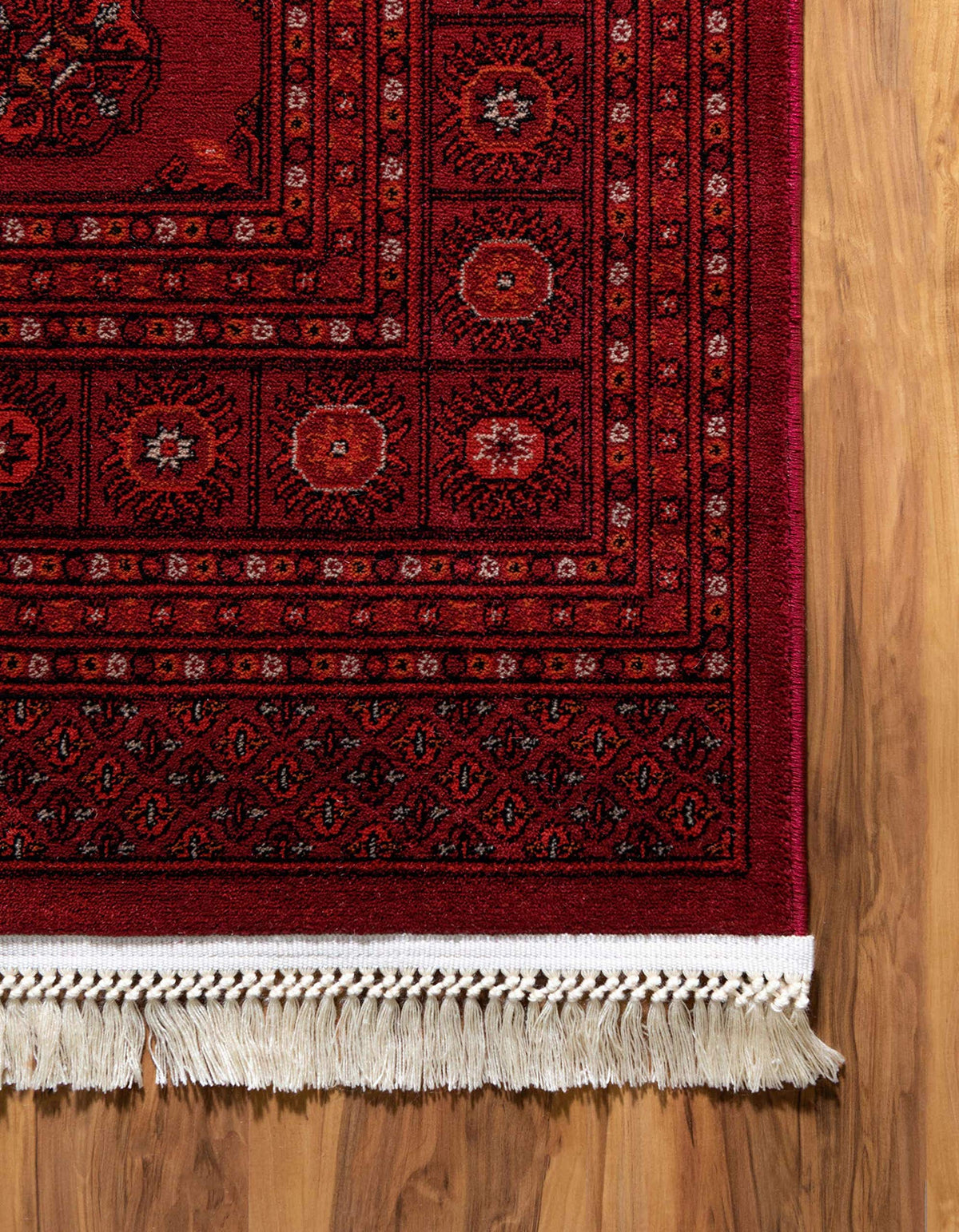 Unique Loom Tekke Collection Over-Dyed Saturated Traditional Torkaman Area Rug, 9 ft x 12 ft, Red/Burgundy