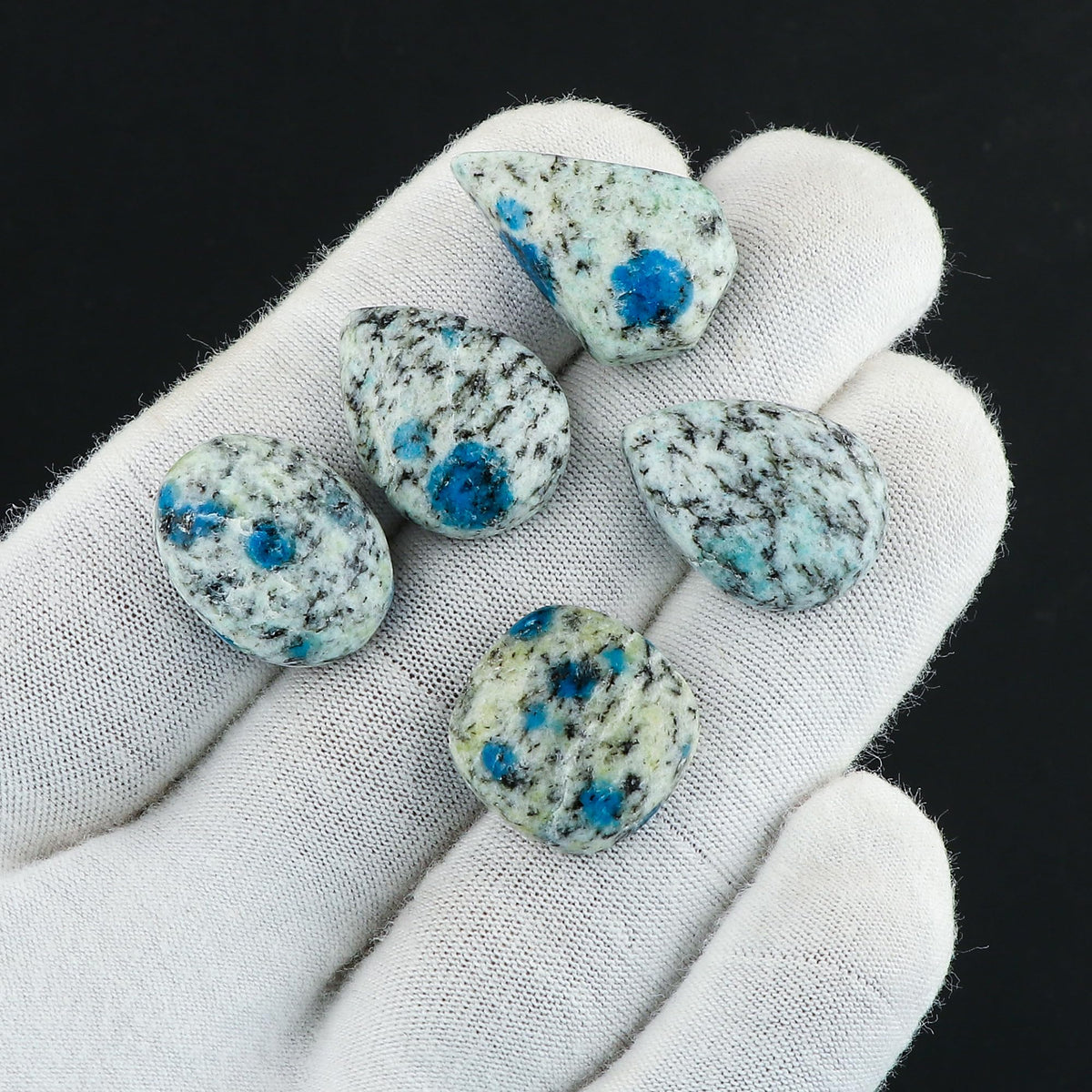 CRYSTALIS Wholesale 5pcs Natural K2 Jasper Loose Gemstone Bulk Cabochons Jewelry Making Supply, Chakra & Healing Polished Stones, Wire Wrapping, DIY, Gem Collection
