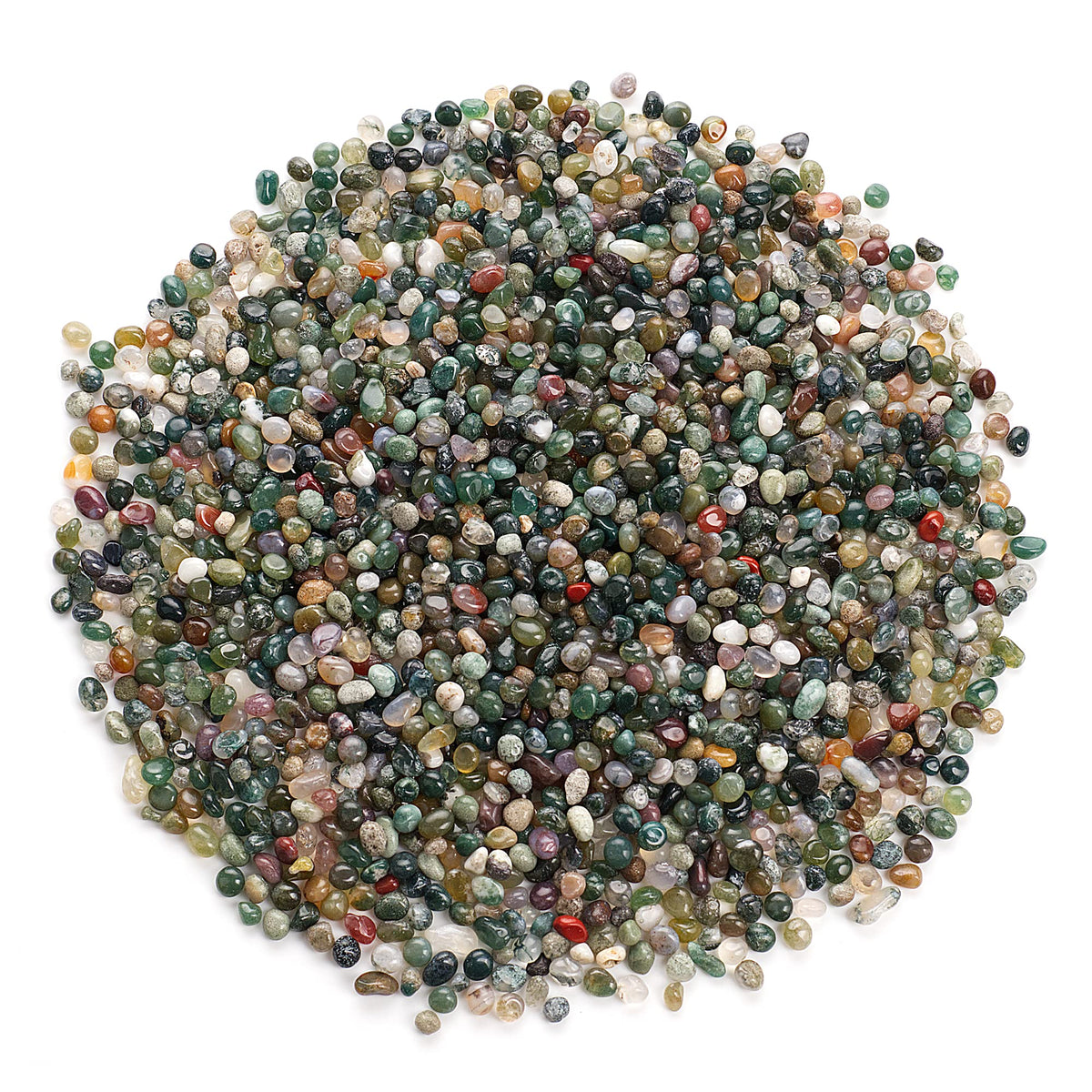 Cherry Tree Collection 1/2 Pound Polished Tumbled Gemstone Chips, Pebbles, Crystal Chips Bulk for Jewelry Making, Healing, Plants, Succulents, Aquariums, Decoration, Chakra (Fancy Jasper)