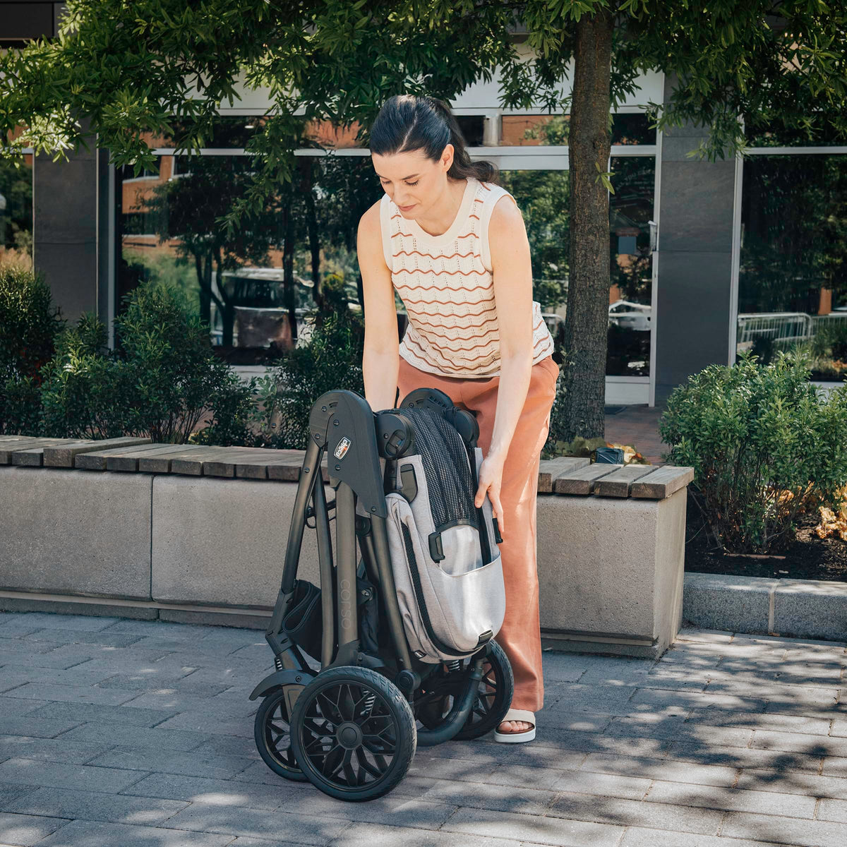 Chicco Corso LE ClearTex Modular Travel System, Corso LE Modular Stroller with KeyFit Max ClearTex Infant Car Seat and Base, Canyon/Grey