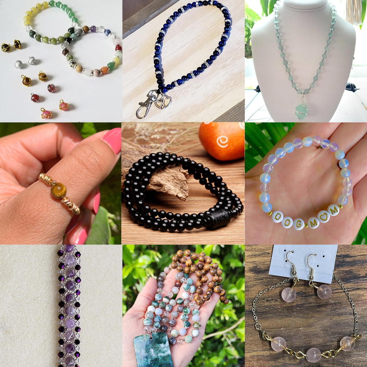 NUKAYAI Natural Amethyst Beads 100Pcs 8mm Purple Crystal Beads Loose DIY Round Stone Bead for Bracelet Necklace Earrings Making