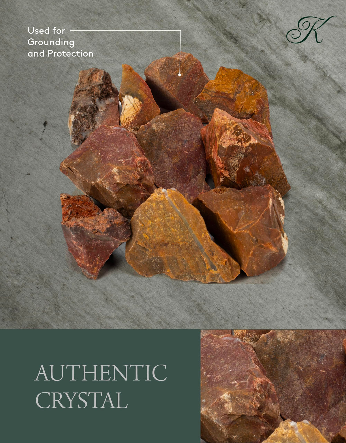 KALIFANO Rough Red Jasper 10 Stone Bulk Bundle with Healing & Calming Effects - AAA Grade High Energy Raw Jaspe Rojo - Reiki Crystal Used for Rock Tumbling and Lapidary (Family Owned and Operated)