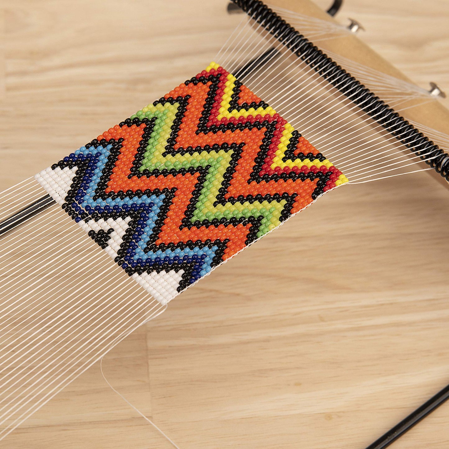 The Beadsmith Extra Wide Metal Bead Loom Kit, Includes Extra Wide Loom (14.5" x 6" x 8.5"), Thread, Needles, and 36 Grams Glass Beads for Bracelets, Necklaces, Belts, and More