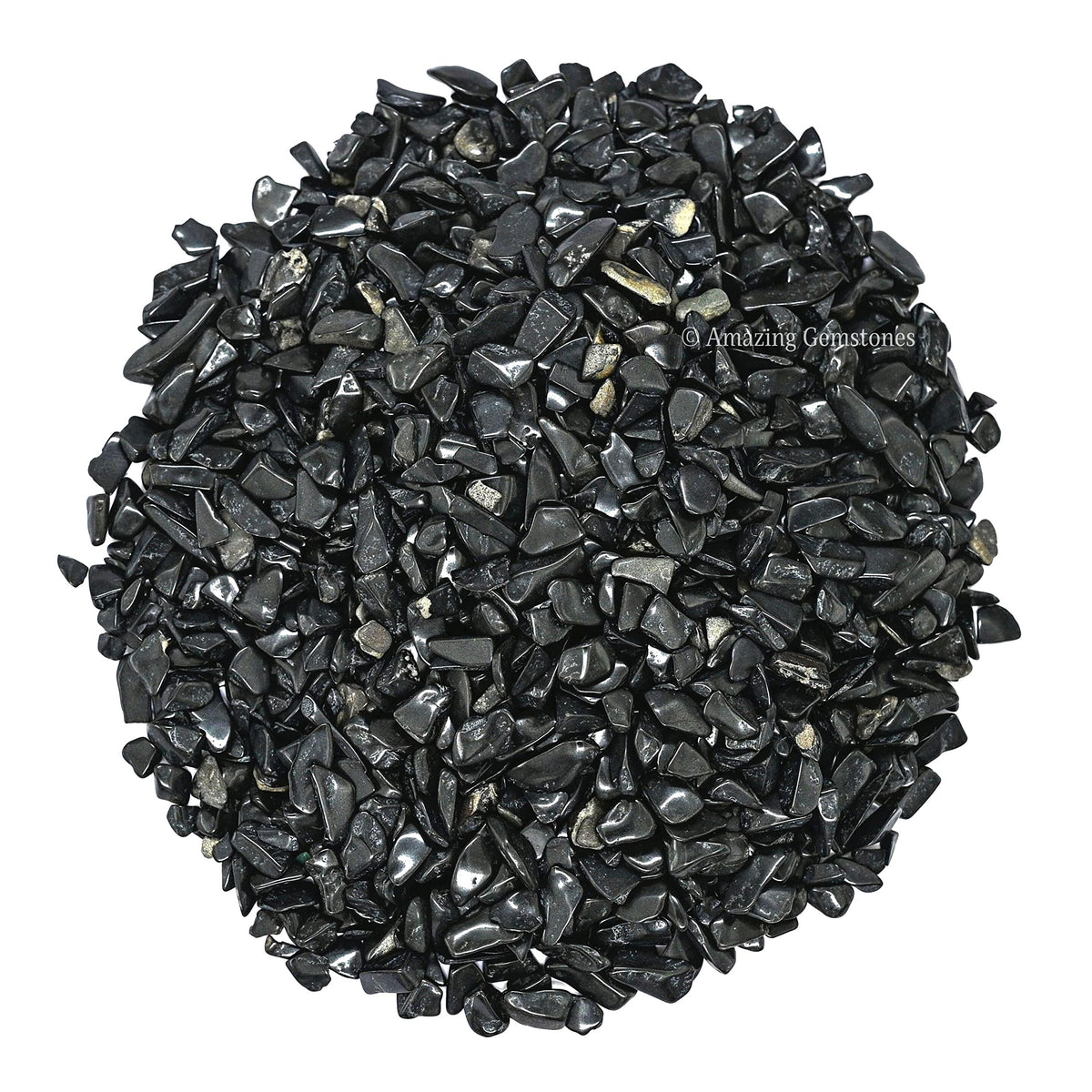Amazing Gemstone Black Agate Crystal Chips Aquarium Gravel Rocks - Black Agate Chips Bulk Fish Tank Gravel, Small Tumbled Stone Chips and Tiny Crystals for Decoration (Natural AAA Grade Gemstones)