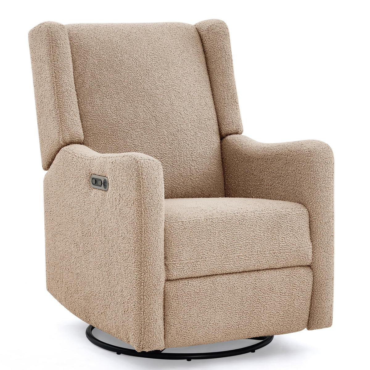 Delta Children Mercer Electronic Power Recliner and Swivel Glider with USB-A and Type-C Ports - Greenguard Gold Certified - Stain-Resistant Performance Fabric is Oeko-TEX Standard 100 Certified, Sand