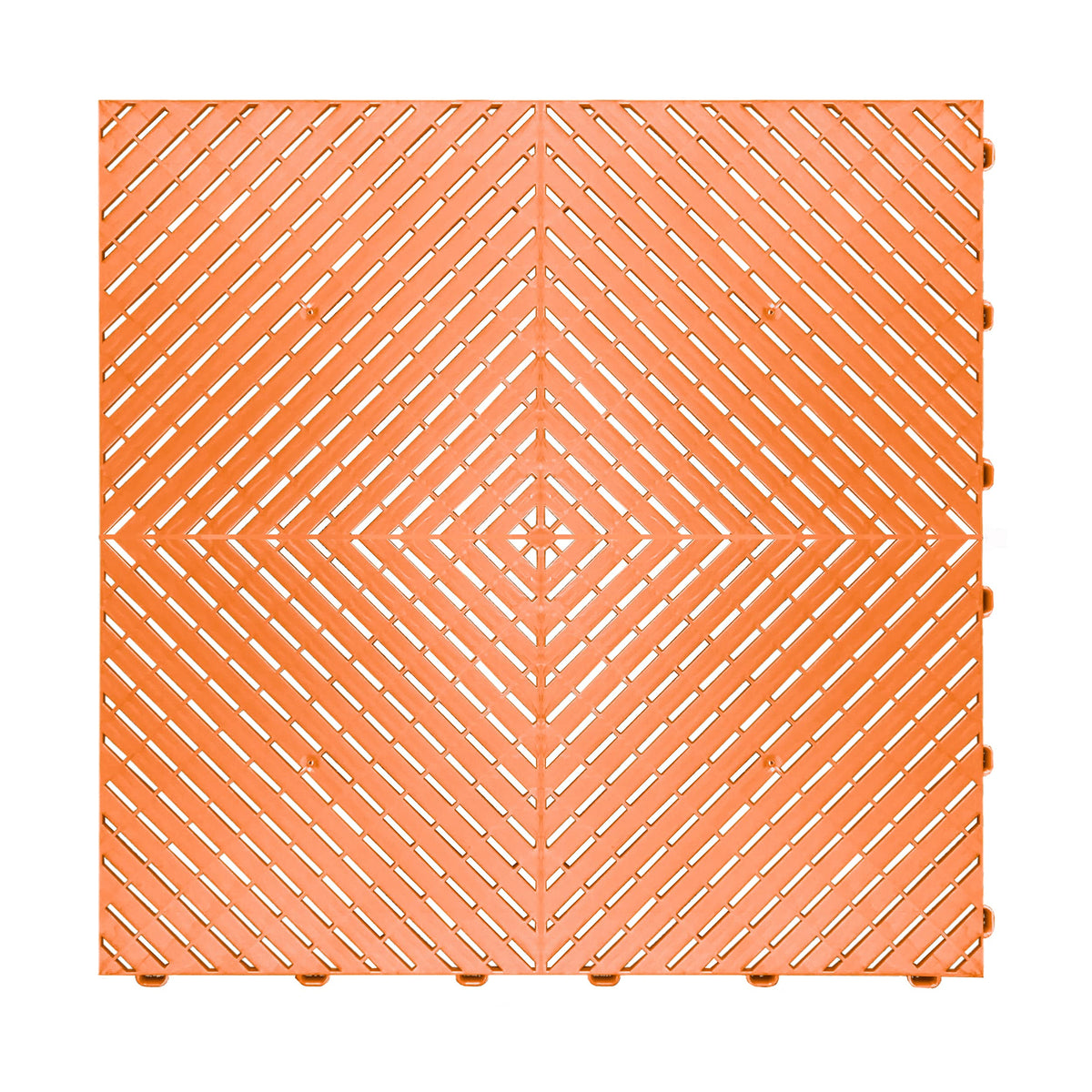 Swisstrax Ribtrax Smooth PRO Interlocking Garage Floor Tiles, 15.75 x 15.75-Inch, Tropical Orange, 24 Piece Set
