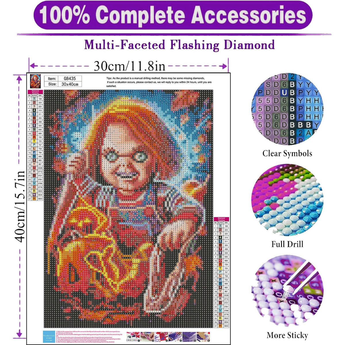 Sretoul 6 Pack Halloween Diamond Art Kits for Adults, Diamond Painting Kit Beginners Halloween, Horror 5D Gem Art for Adults with Round Gem Painting Gift Home Wall Decor 12x16 Inch