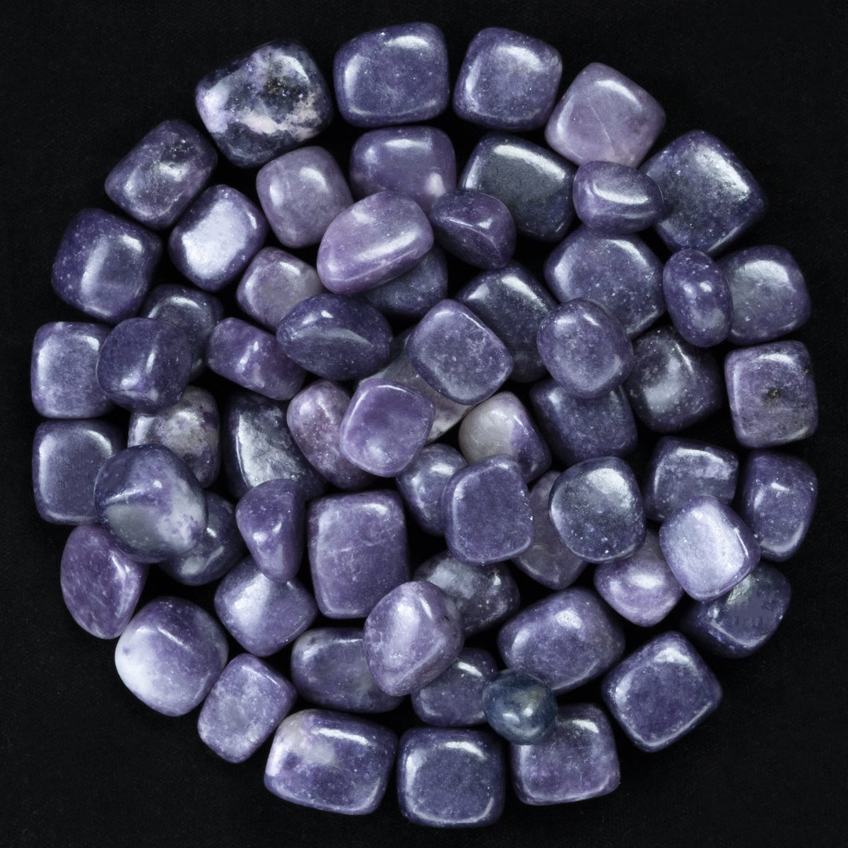 Crocon 1LB Lepidolite Tumbled Stones and Crystals bulk 2000+ Carats - Polished Stones - Rock Collection - vase Filler tumbles - Crystals Healing Reiki - Gemstone Gifts - Fountain tumbles | 20-25 mm,