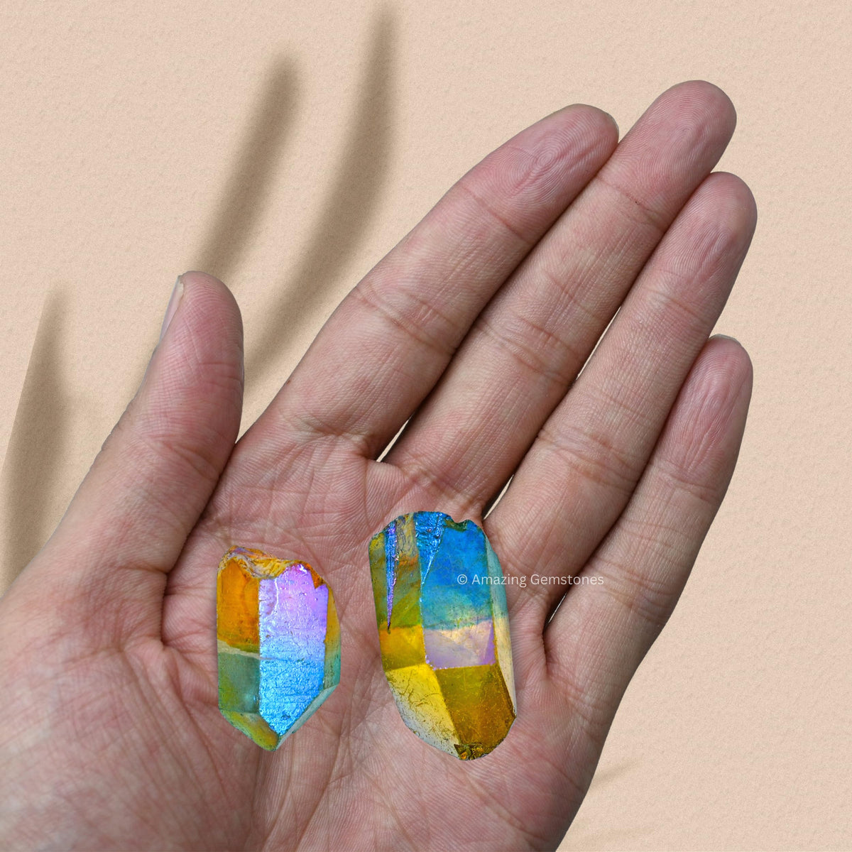 Amazing Gemstone Yellow Aqua Aura Quartz Raw Crystals Point and Healing Stones, Natural Rocks for Meditation and DIY Raw Stones and Crystals (1 lb)