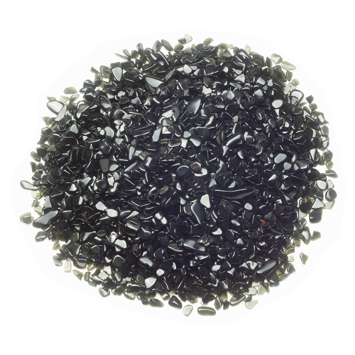 Cherry Tree Collection 1/2 Pound Polished Tumbled Gemstone Chips, Pebbles, Crystal Chips Bulk for Jewelry Making, Healing, Plants, Succulents, Aquariums, Decoration, Chakra (Black Obsidian)