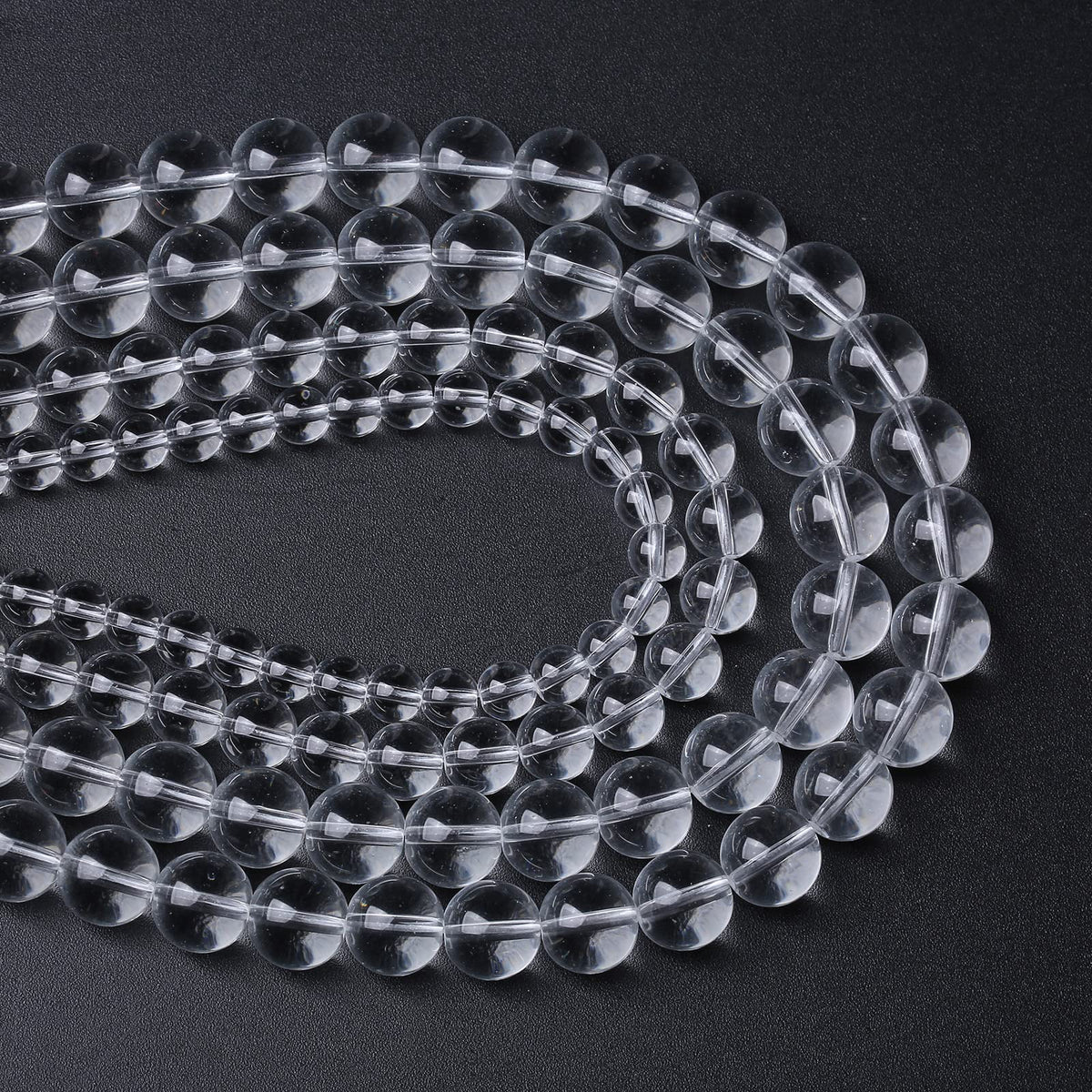 6MM 63PCS Clean Glass Spacer Loose Beads for Jewelry Making DIY Bracelet Necklace