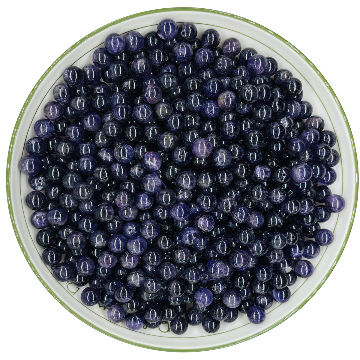 WHNKFB 6mm 100PCS Natural Amethyst Round Beads, Smooth Polished Loose Purple Crystal Beads for Jewelry Making Craft - 4mm 6mm 8mm 10mm Options with Free Elastic Cord