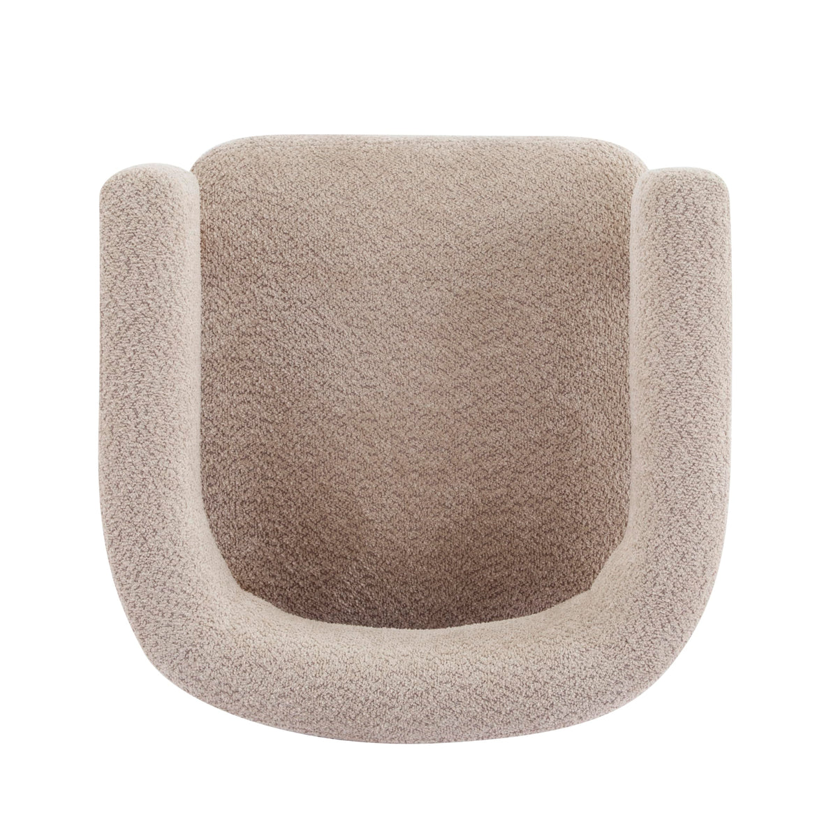 Christopher Knight Home Carly Low Profile Accent Chair, Round Backrest Side Chair, Living Room Armchair with Boucle Fabric Cushion, Comfy Reading Chair for Bedroom, Wooden Single Lounge Sofa, Wheat