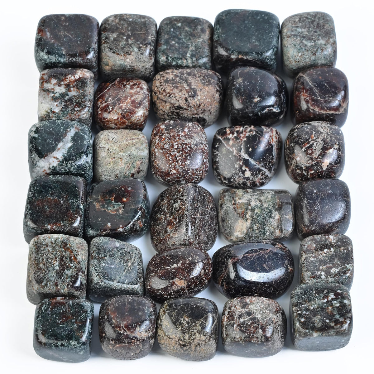 Crocon 1LB Garnet Tumbled Stones and Crystals Bulk 2000+ Carats, Polished Stones - Rock Collection - vase Filler tumbles Crystals Healing Reiki - Gemstone Gifts, Fountain tumbles Size 20 mm
