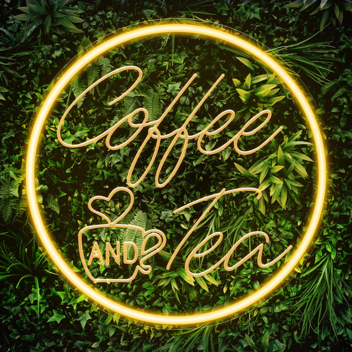 Kavaas Coffee and Tea Neon Signs 11.8"x 11.8", 3D Carved Coffee Neon Sign for Cafe Station, Tea Bar, Kitchen Decoration - Best Gifts for Birthday, Housewarming, Christmas