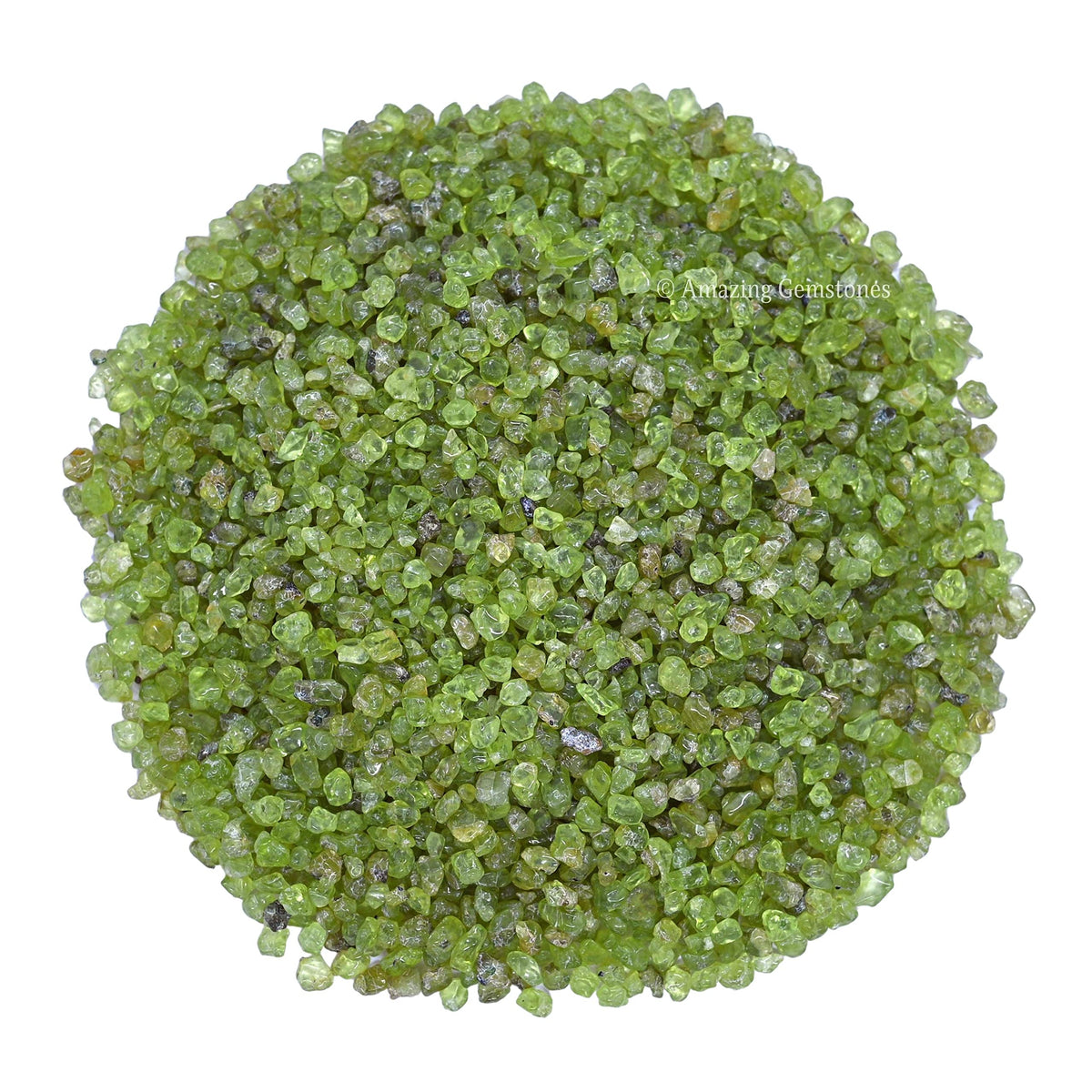 Amazing Gemstone Peridot Crystal Chips & Tiny Crystals - Aquarium Gravel Rocks for Fish Tank Decoration (Natural AAA Grade Gemstones)