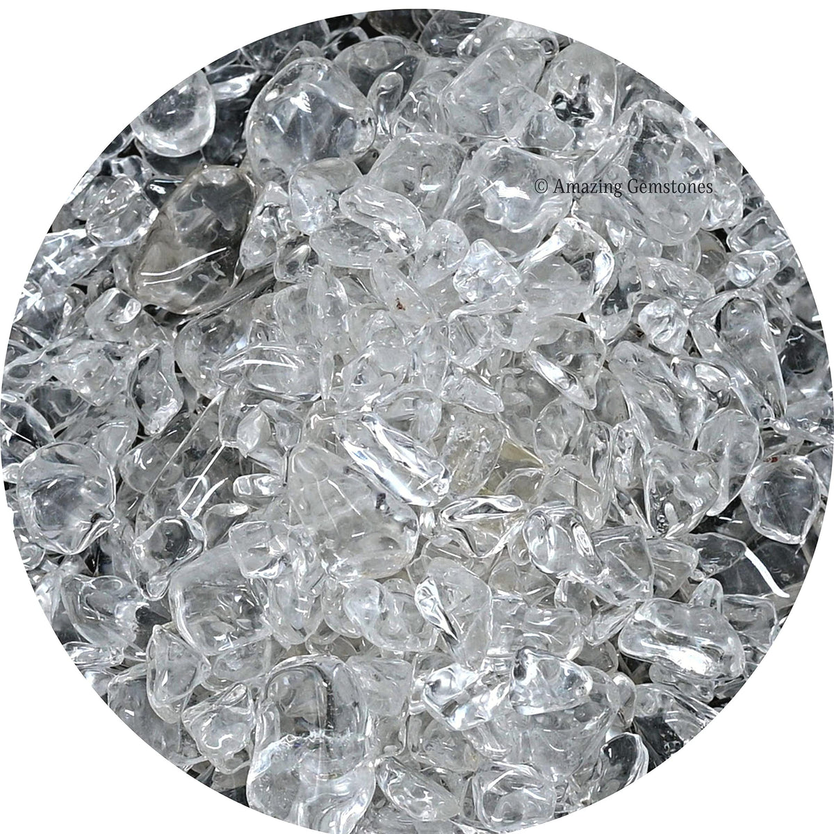 Amazing Gemstone Clear Quartz Crystal Chips and Rocks - Aquarium Gravel Bulk, Small Tumbled Stones and Tiny Crystals for Fish Tank Decoration (Natural AAA Grade Gemstones)