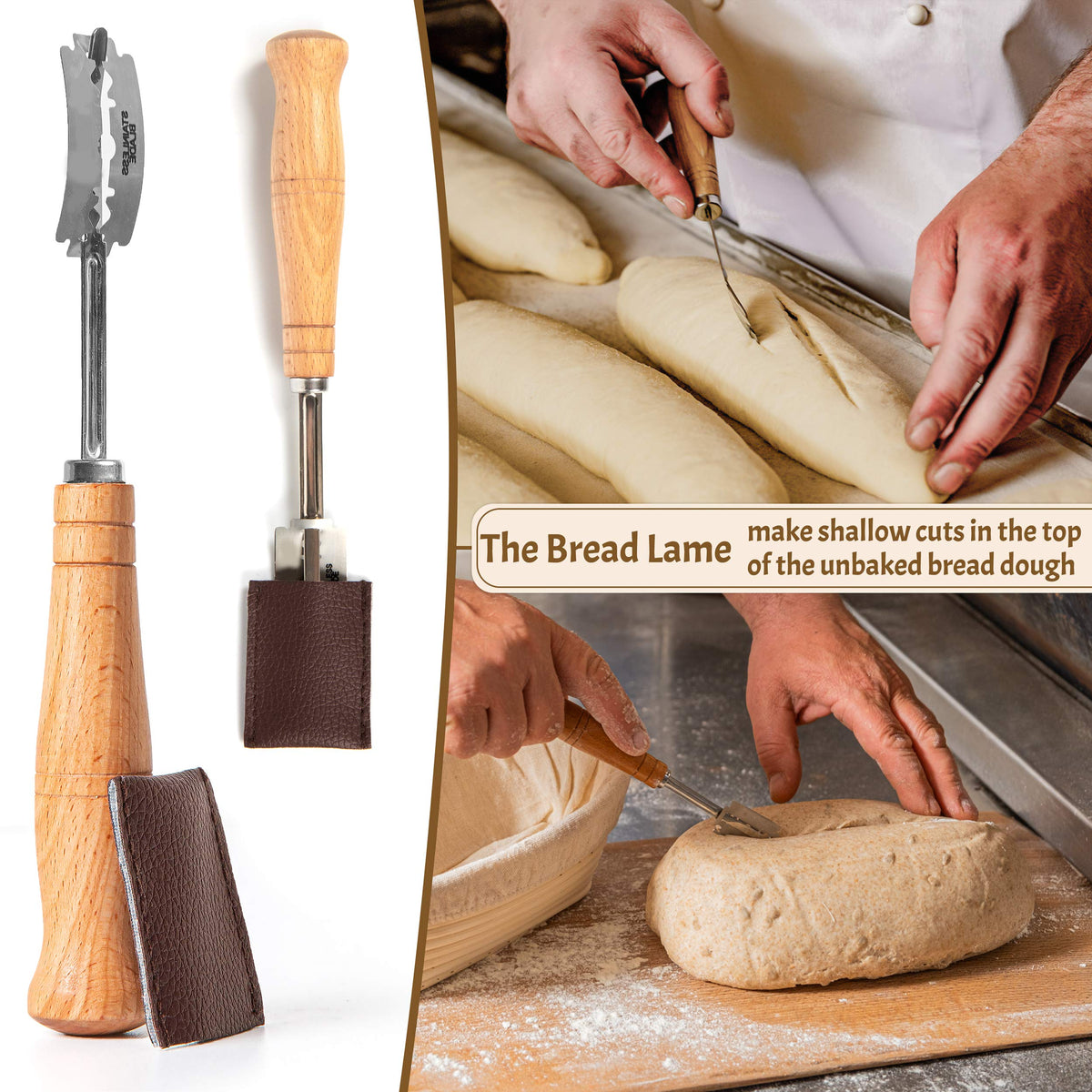 CRISS ELITE 11" Oval Banneton Proofing Basket Set of 2 - Sourdough Starter Kit with Bread Lame, Danish Whisk, Metal & Bowl Scrapers, Cleaning Brush - Professional Artisan Baker Gift Set