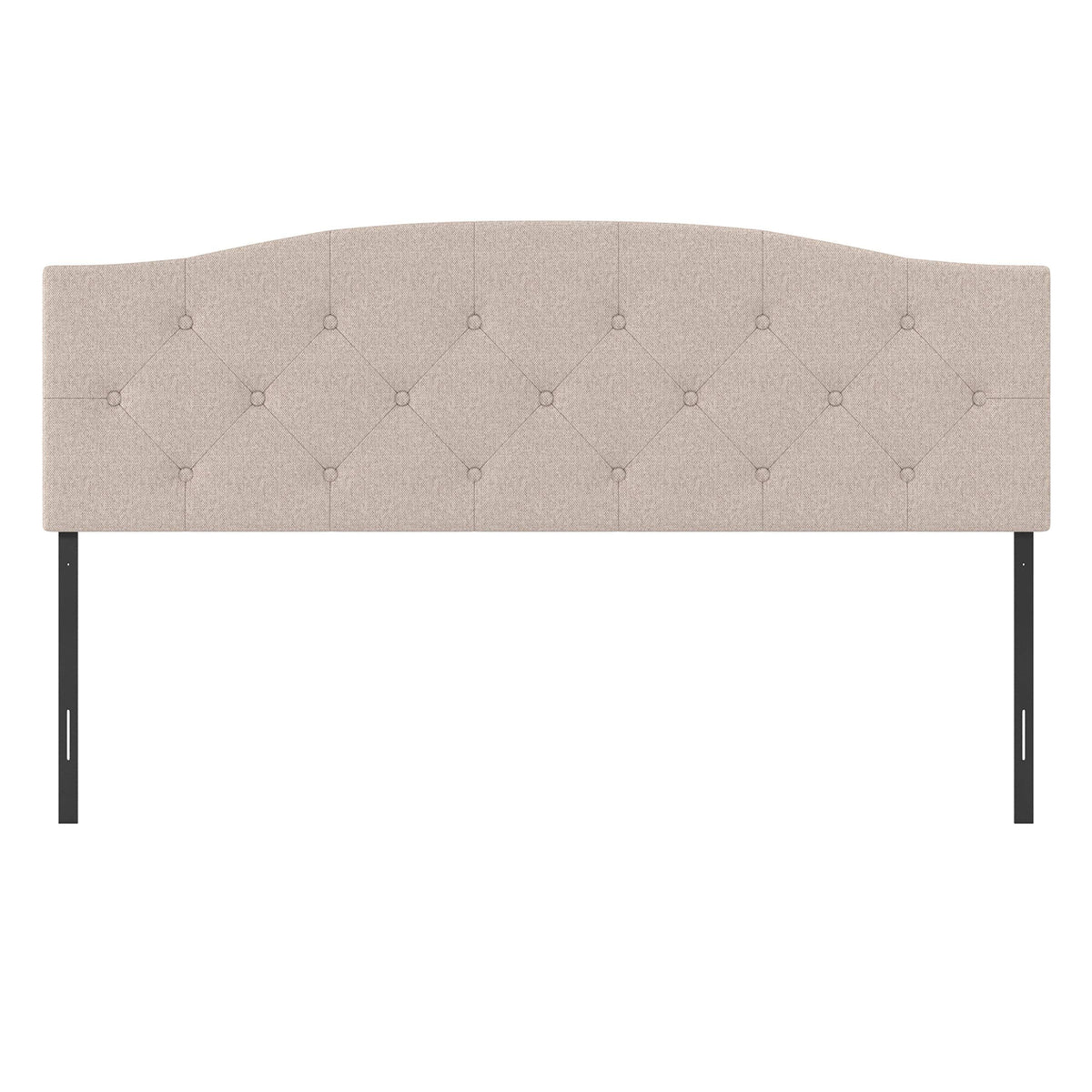 Hillsdale Provence Upholstered King/Cal King Size Headboard with Frame, Light Beige, 2694HKRL