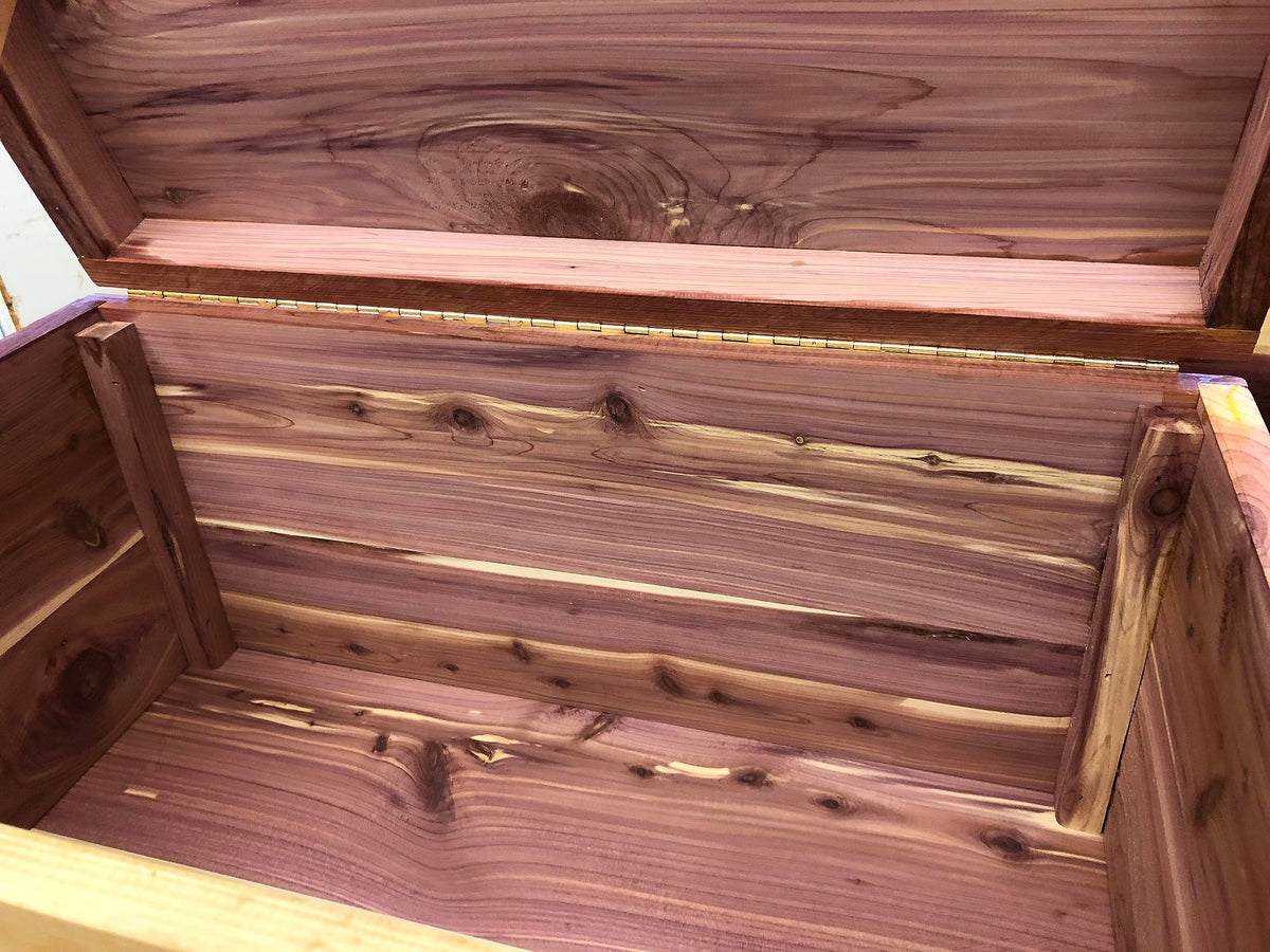 cedar chest, hope and keepsake storage, cabin and bedroom furniture, storage trunk, wooden cedar chest, real wood furniture