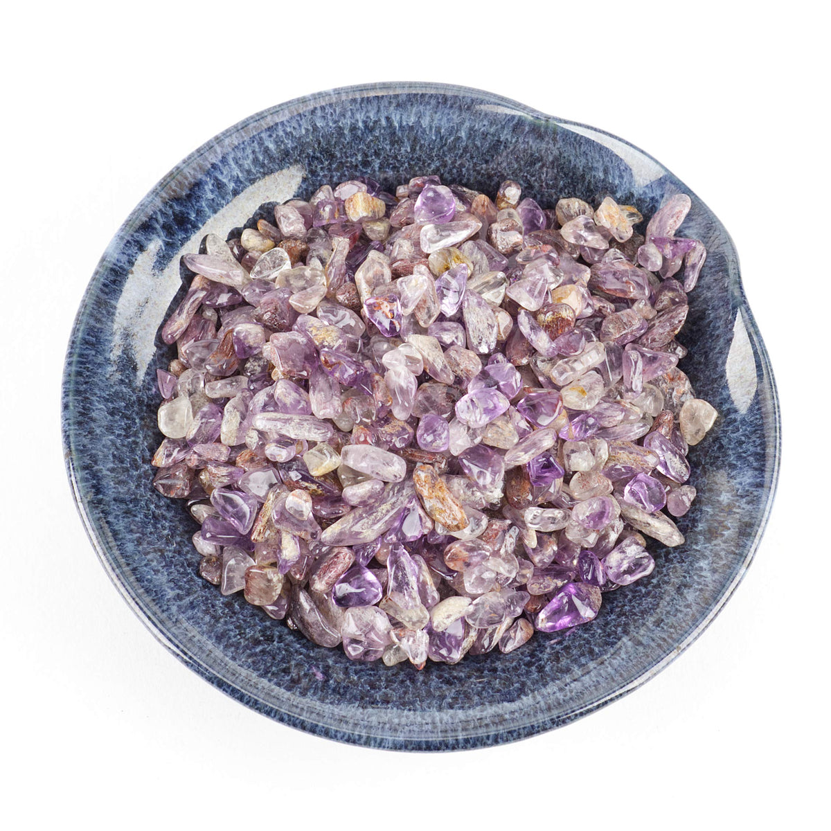 Cherry Tree Collection 1/2 Pound Polished Tumbled Gemstone Chips, Pebbles, Crystal Chips Bulk for Jewelry Making, Healing, Plants, Succulents, Aquariums, Decoration, Chakra (Purple Phantom Quartz)
