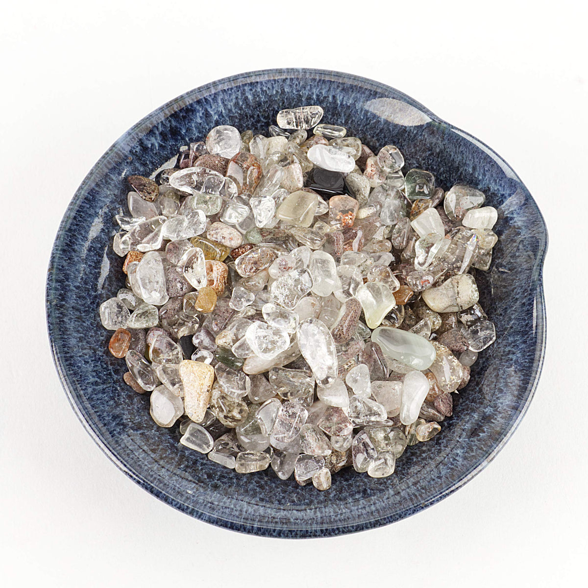 Cherry Tree Collection 1/2 Pound Polished Tumbled Gemstone Chips, Pebbles, Crystal Chips Bulk for Jewelry Making, Healing, Plants, Succulents, Aquariums, Decoration, Chakra (Green Phantom Quartz)