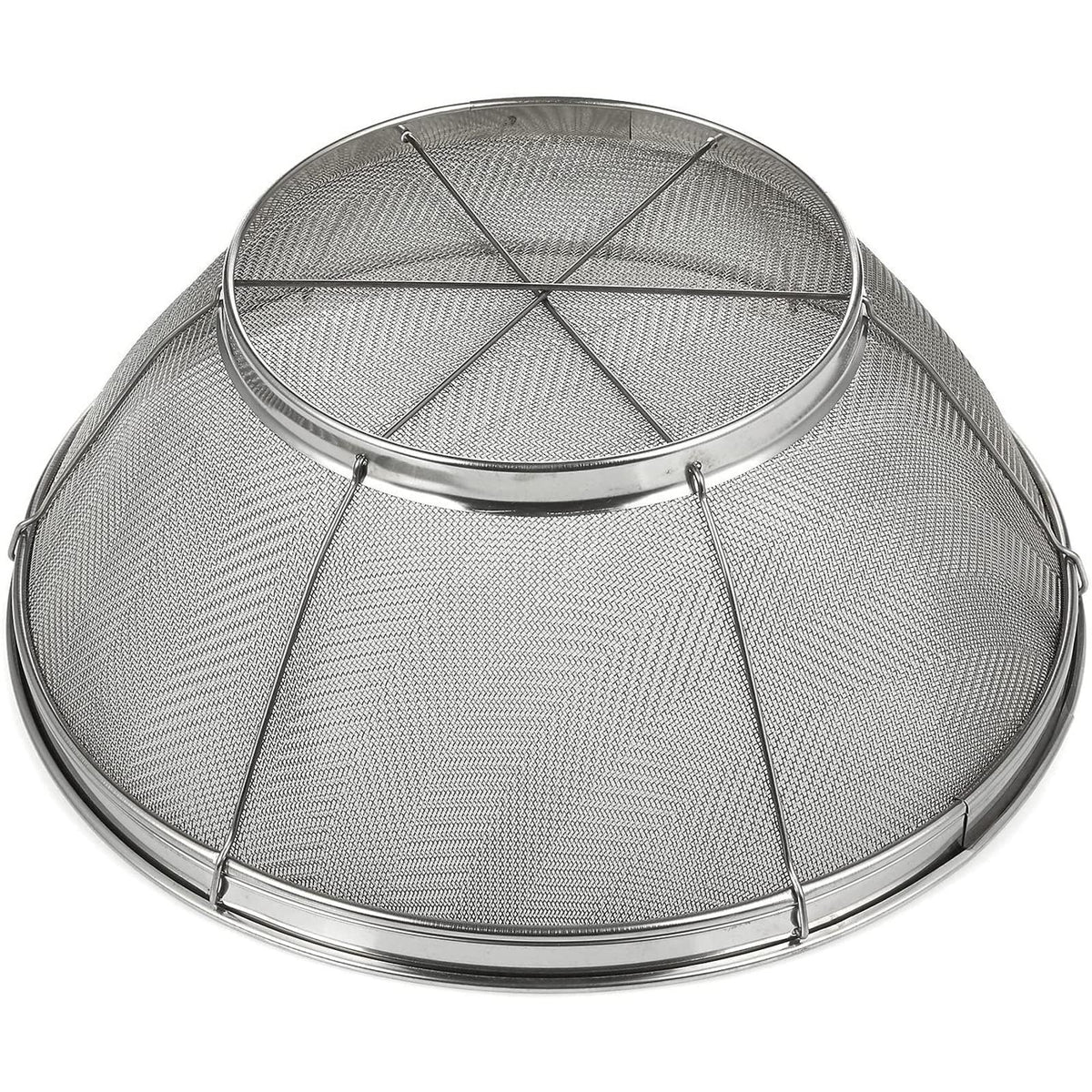 Juvale Stainless Steel Fine Mesh Strainer - Durable Rust-Resistant Mesh Colander - Ergonomic Handle Rice Colander - Ultra-Fine Flour Sifter - Dishwasher Safe with Stable Design - 11 in x 4 in, Silver