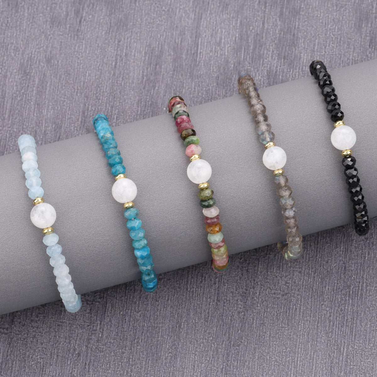 COAI Apatite Bracelet Moonstone Healing Crystal Bracelet for Women