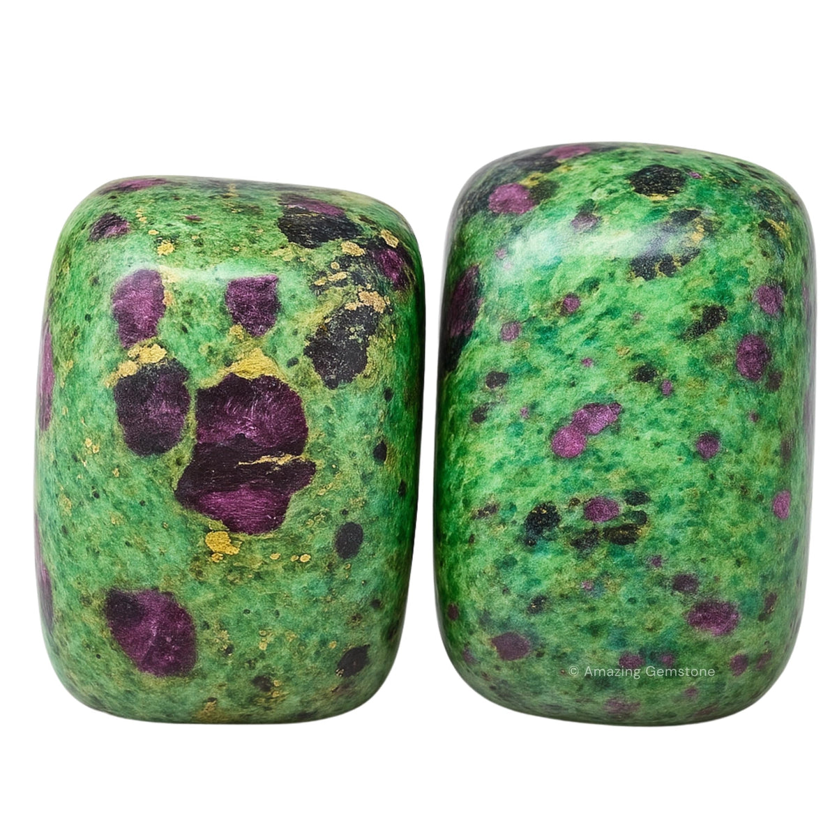 Amazing Gemstone Ruby Fuchsite Crystals and Healing Stones Tumbled - 1000+ Carats Ruby Fuchsite Stone, Natural Healing Stones for Energy Balance, Stress Relief - Premium Polished Gems Rocks