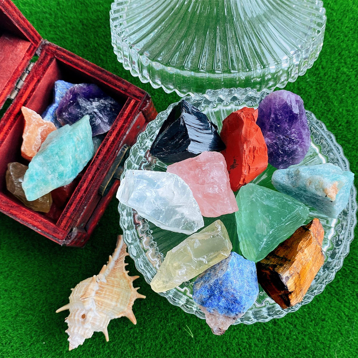 QINJIEJIE Black Obsidian Crystals Stone Raw Healing Crystal Bulk Gemstones Large 1" Rocks for Tumbling Cabbing Fountain Decoration Polishing Wire Wrapping Wicca Reiki Rough Stones