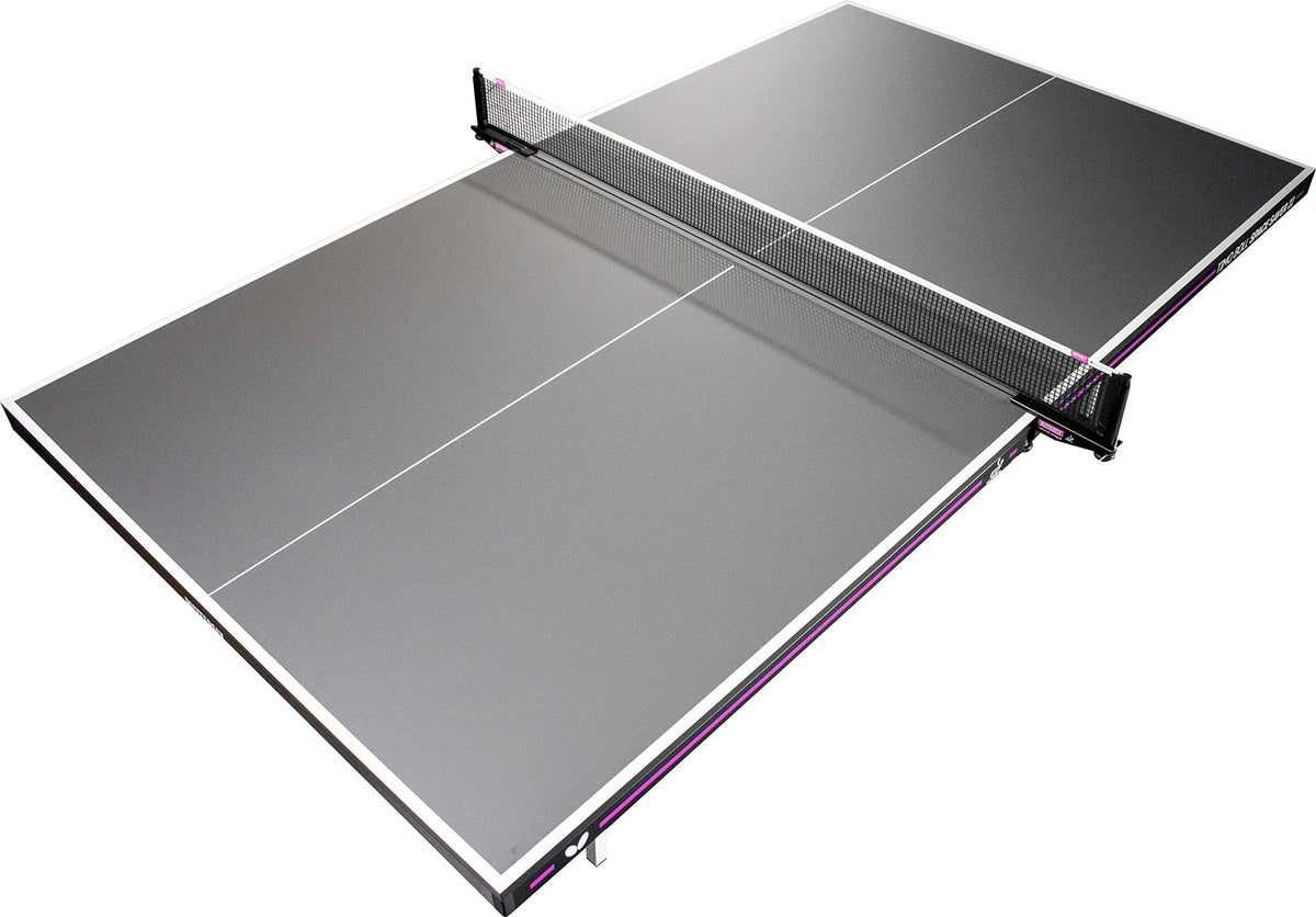 Butterfly Timo Boll Space Saver 22 Special Edition Ping Pong Table | Indoor Rollaway Game Table | ITTF Approved Table Tennis Table | Tournament, Club, Home | Pro Net Included | Compact Storage | Gray