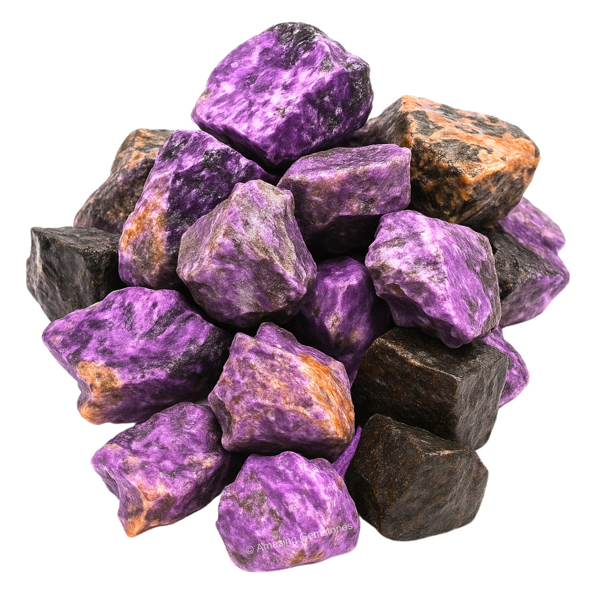 Amazing Gemstone 2 Pieces Stichtite Raw Crystals and Healing Stones, Natural Rocks for Tumbling and DIY Raw Stones and Crystals