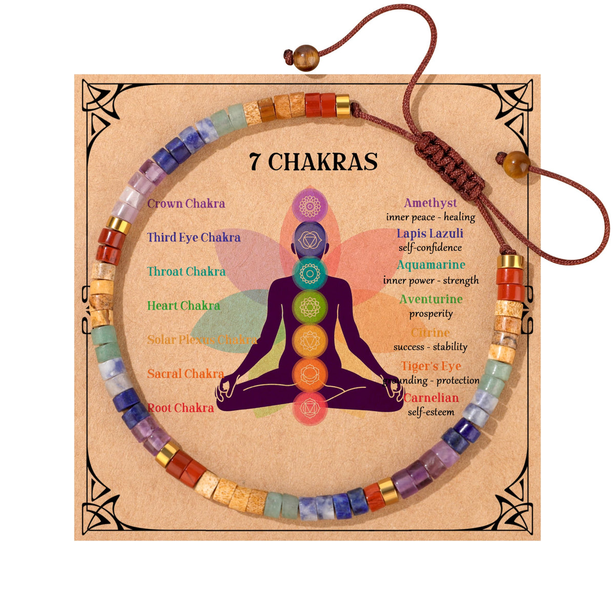 JoycuFF Chakra Bracelets for Women Crystals and Healing Stones Bracelets Crystals Healing Bracelet for Women Christmas Gifts for Woman Spiritual Anxiety Relief Items Bracelets for Woman