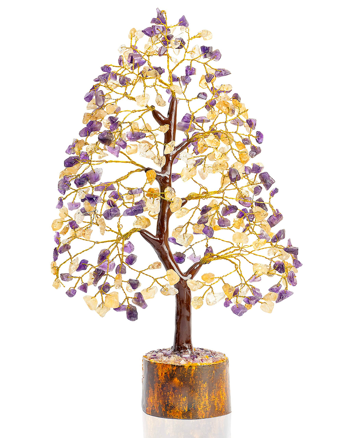 Crocon® Amethyst & Citrine Crystal Tree of Life, Gifts, Birthday Gifts for Women, House Warming Gift New Home Decor, Birthday Gift for Mom, Her Anniversary Presents, Unique Home Office Decor Idea