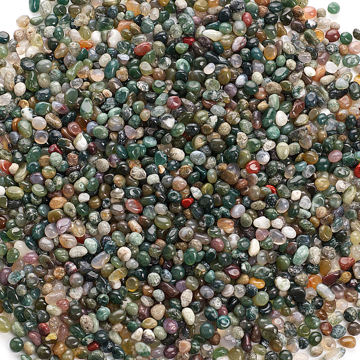 Cherry Tree Collection 1/2 Pound Polished Tumbled Gemstone Chips, Pebbles, Crystal Chips Bulk for Jewelry Making, Healing, Plants, Succulents, Aquariums, Decoration, Chakra (Fancy Jasper)