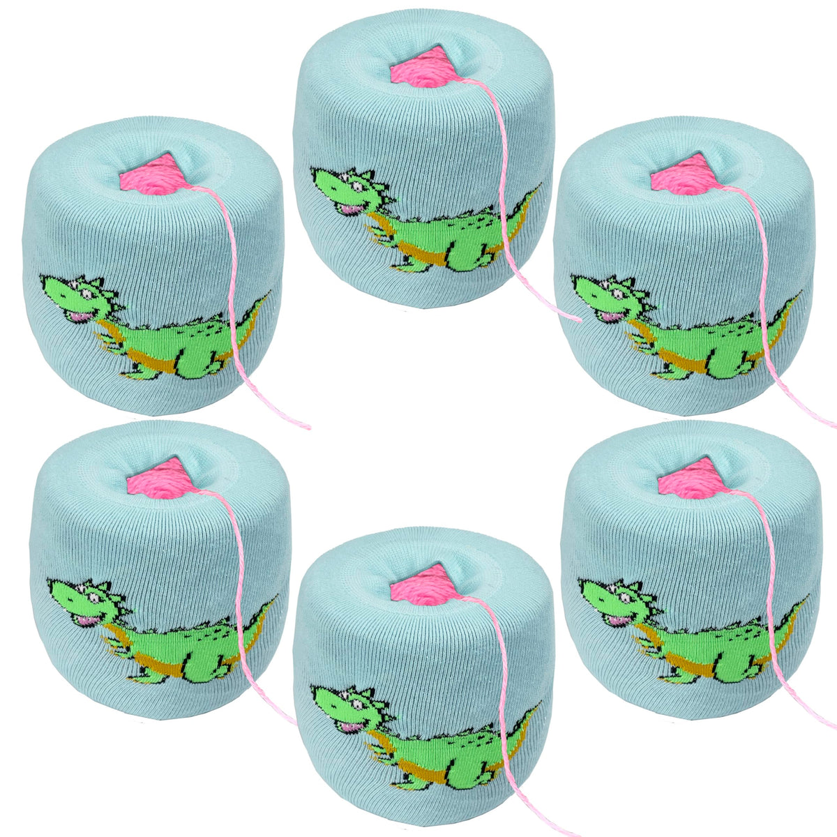 MasBros Yarn Ball Sleeve Yarn Cozy Yarn Cake Holder Skein Coat Anti-Tangle Cover for Center Pull Yarn Ball of Sizes from 3 oz to 6 oz 6 PCs (Rex Blue)