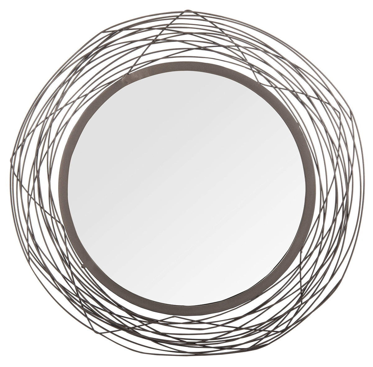 SAFAVIEH Home Nixie Black Round 29-inch Decorative Accent Mirror