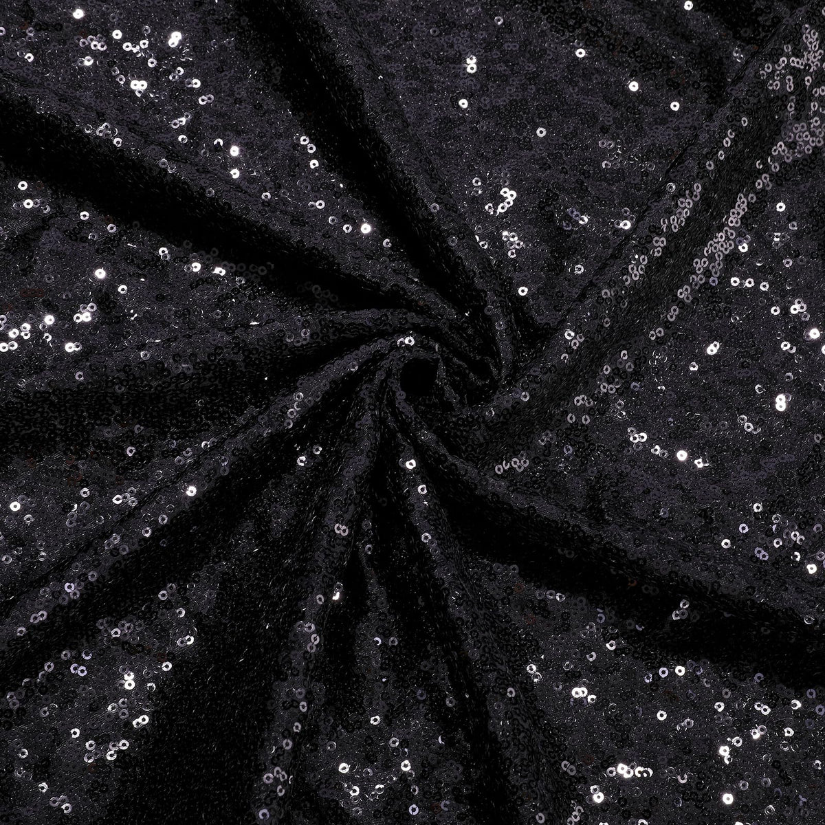 Wedding Arch Cover Set of 2 Glitter Sequin Fitted Arch Stand Covers for Halloween Party Bridal Shower Photo Balloon Arch Covers (7.2FT, 6FT, Black)