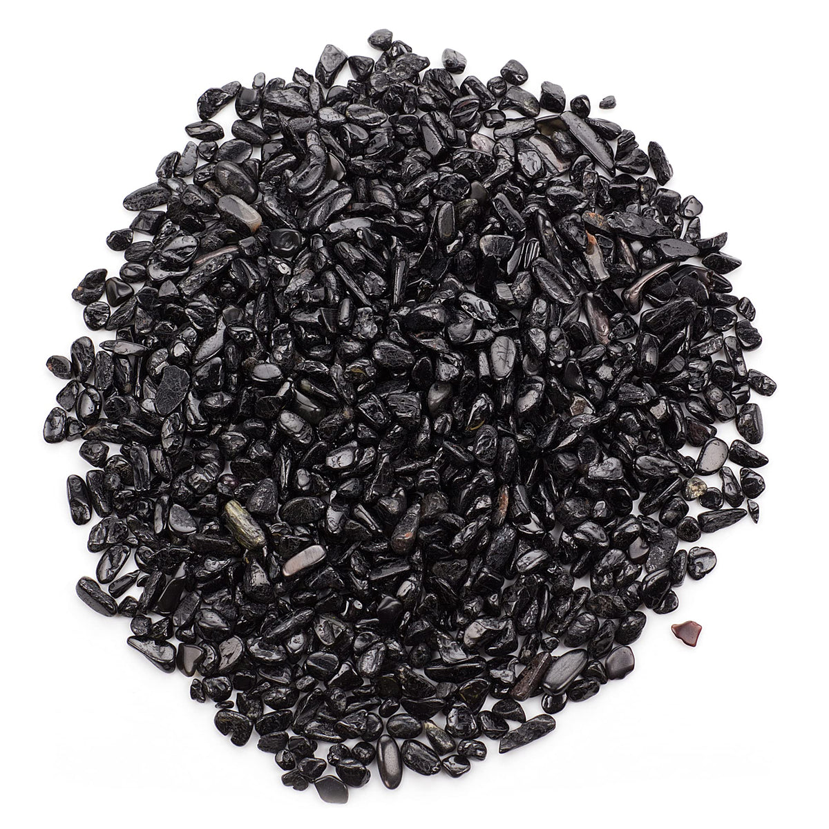 Cherry Tree Collection 1/2 Pound Polished Tumbled Gemstone Chips, Pebbles, Crystal Chips Bulk for Jewelry Making, Healing, Plants, Succulents, Aquariums, Decoration, Chakra (Black Tourmaline)