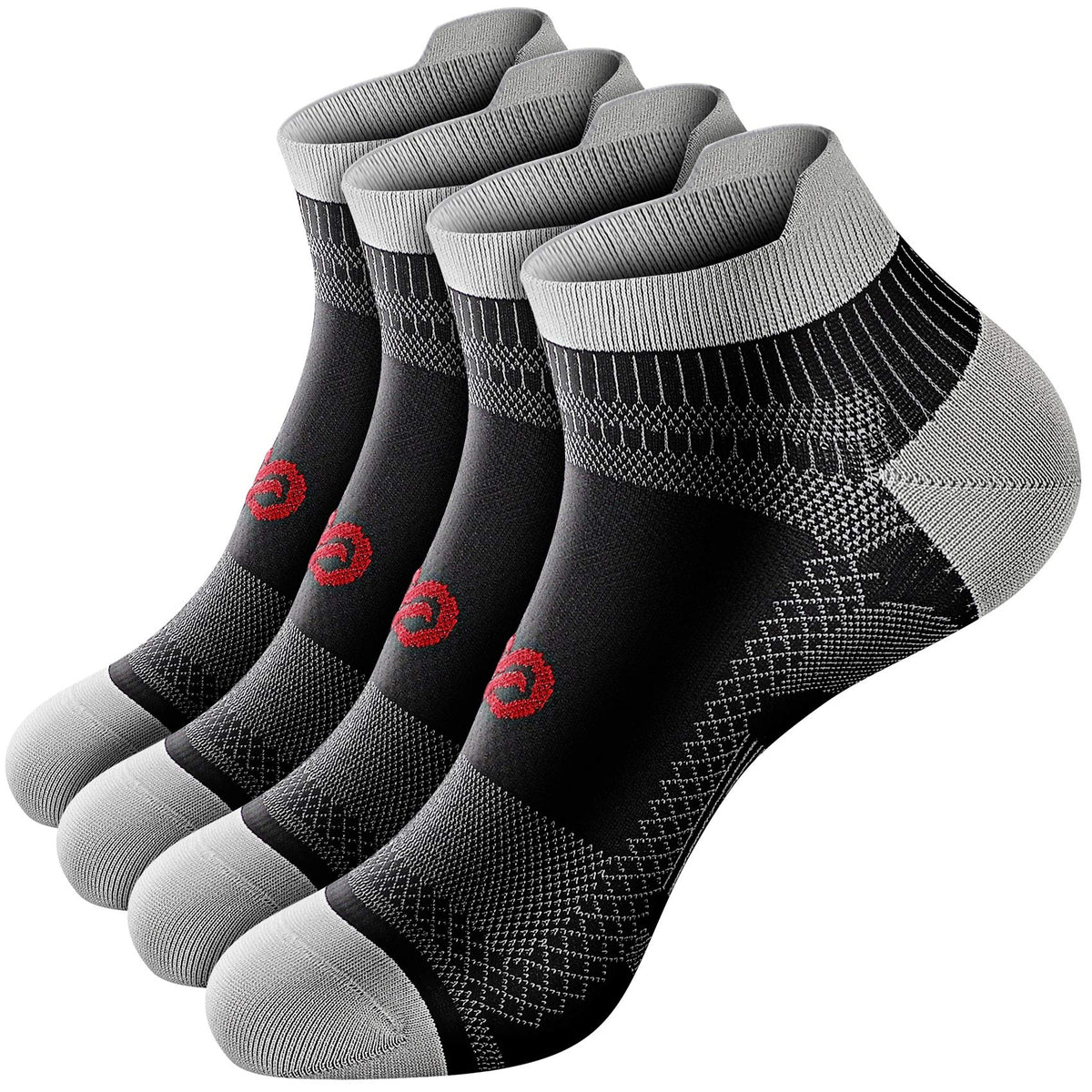 PAPLUS Compression Socks for Men & Women, Low Cut Ankle Running Socks with Arch Support, Plantar Fasciitis Relief for Walking, Cycling, Golf, Travel, Nurses