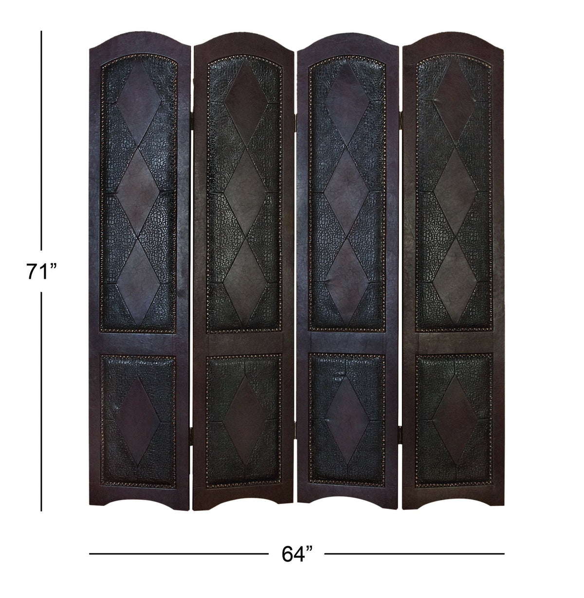 Aspire Dark Brown Four Panel Room Divider