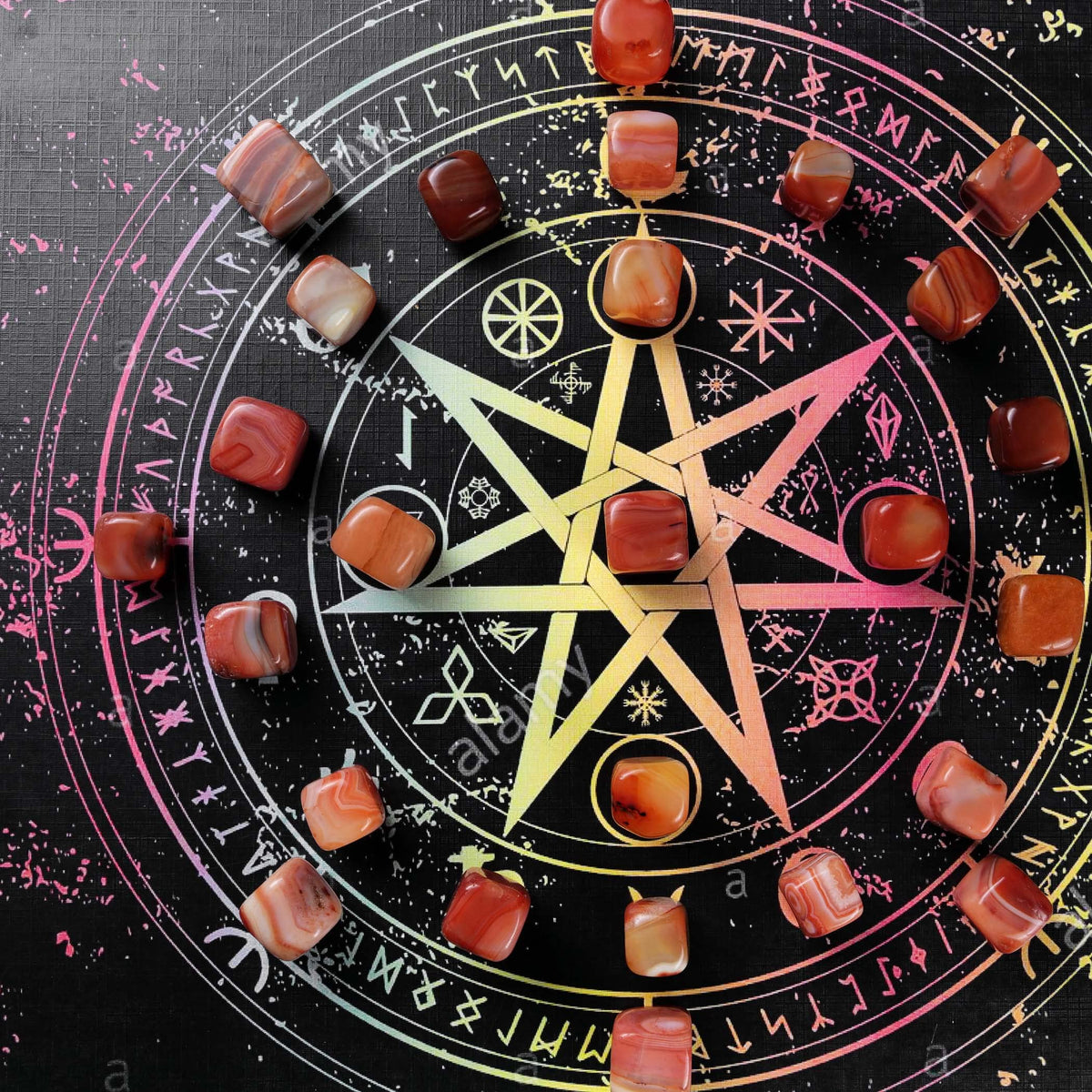 Carnelian Bulk Healing Stones - Tumbled Stones and Crystals Bulk - Bundle of Crystals - Polished Rocks - Crystals for Witchcraft - Stones for Jewelry Making - Crystal Kit