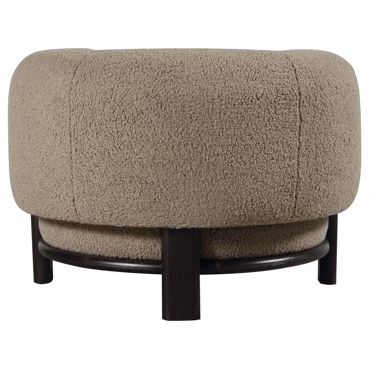 Coaster Home Furnishings - Lawler - Wood and Fabric - Upholstered Accent Chair with Barrel Back, Rounded Arms, and Cushioned Seat - Living Room - Brown and Black - 903170