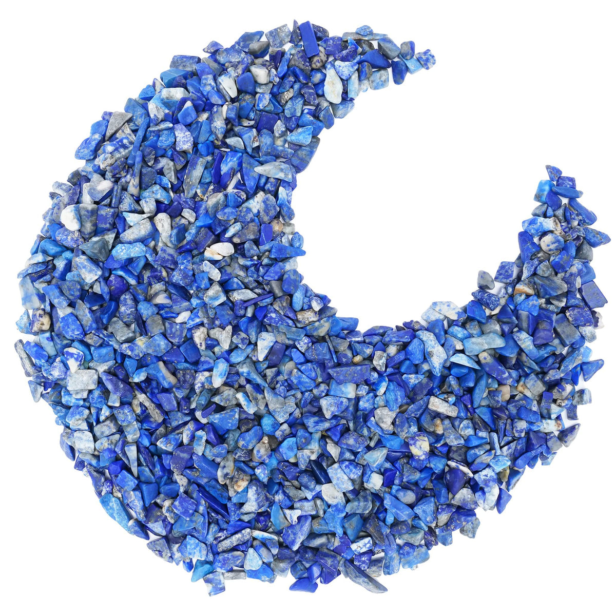 Crocon 1/2 LB Crushed Lapis Lazuli Chips Bulk Stones 1100+ Carats Natural Quartz Pieces Irregular Shape Gemstones for Gifts & Chakra Healing Crystals Home Décor Gifts for Women