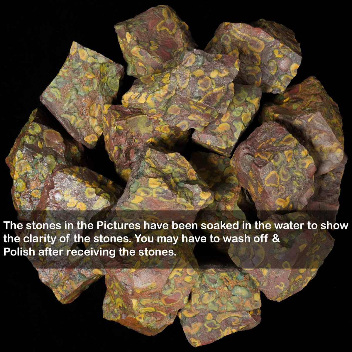 Crocon® 1LB Fruit Jasper Rough Bulk Rocks Natural Stone Raw Gemstone Crystals and Stones Tumbling Cabbing Polishing Spiritual Gifts Gem Mining Chakra Balancing Reiki Healing Home Office Décor